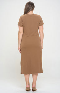 Curvy Side Knot Midi Dress - Size 2X