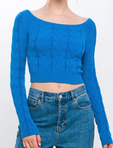 Elvia Cable Knit Sweater Top