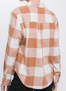 Santi Plaid Button Down - Size L