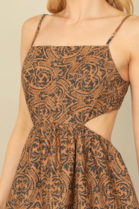 Nate Printed Statement Back Dress