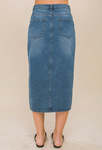 Jay Denim Midi Skirt (Multiple Colors Available)