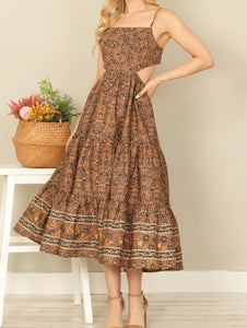 Nate Printed Statement Back Dress