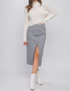 Jay Denim Midi Skirt (Multiple Colors Available)