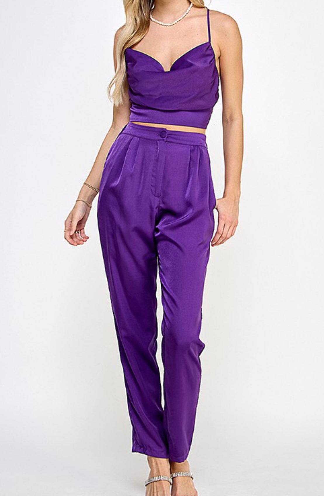 Derrick Purple Cami Set