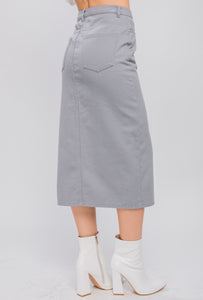 Jay Denim Midi Skirt (Multiple Colors Available)