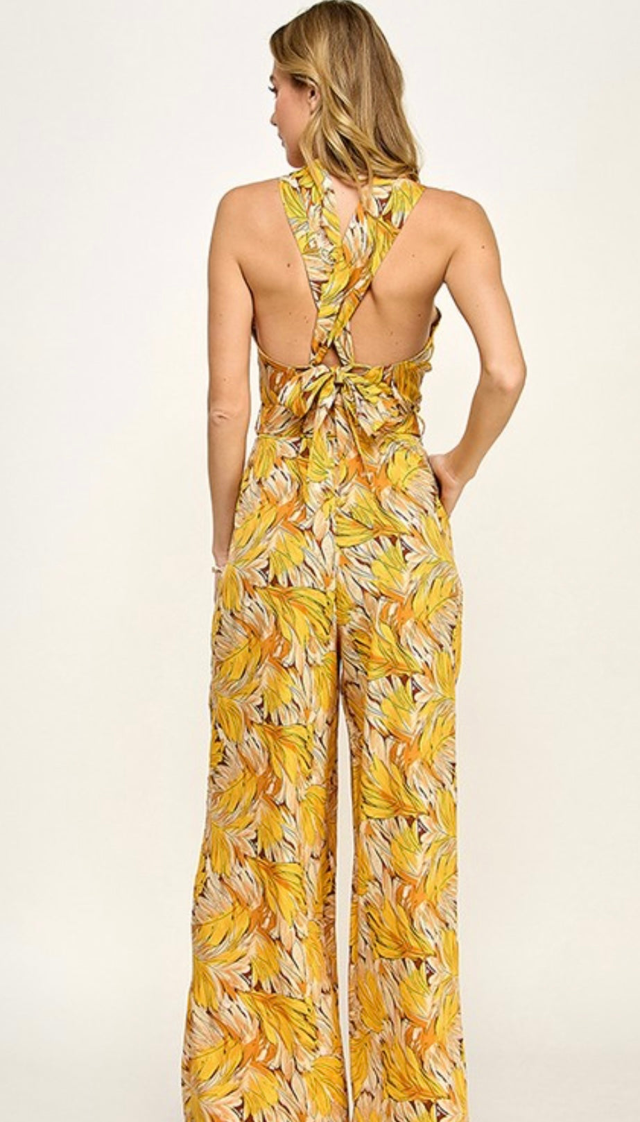 Dee Printed Halter Jumpsuit