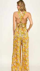 Dee Printed Halter Jumpsuit