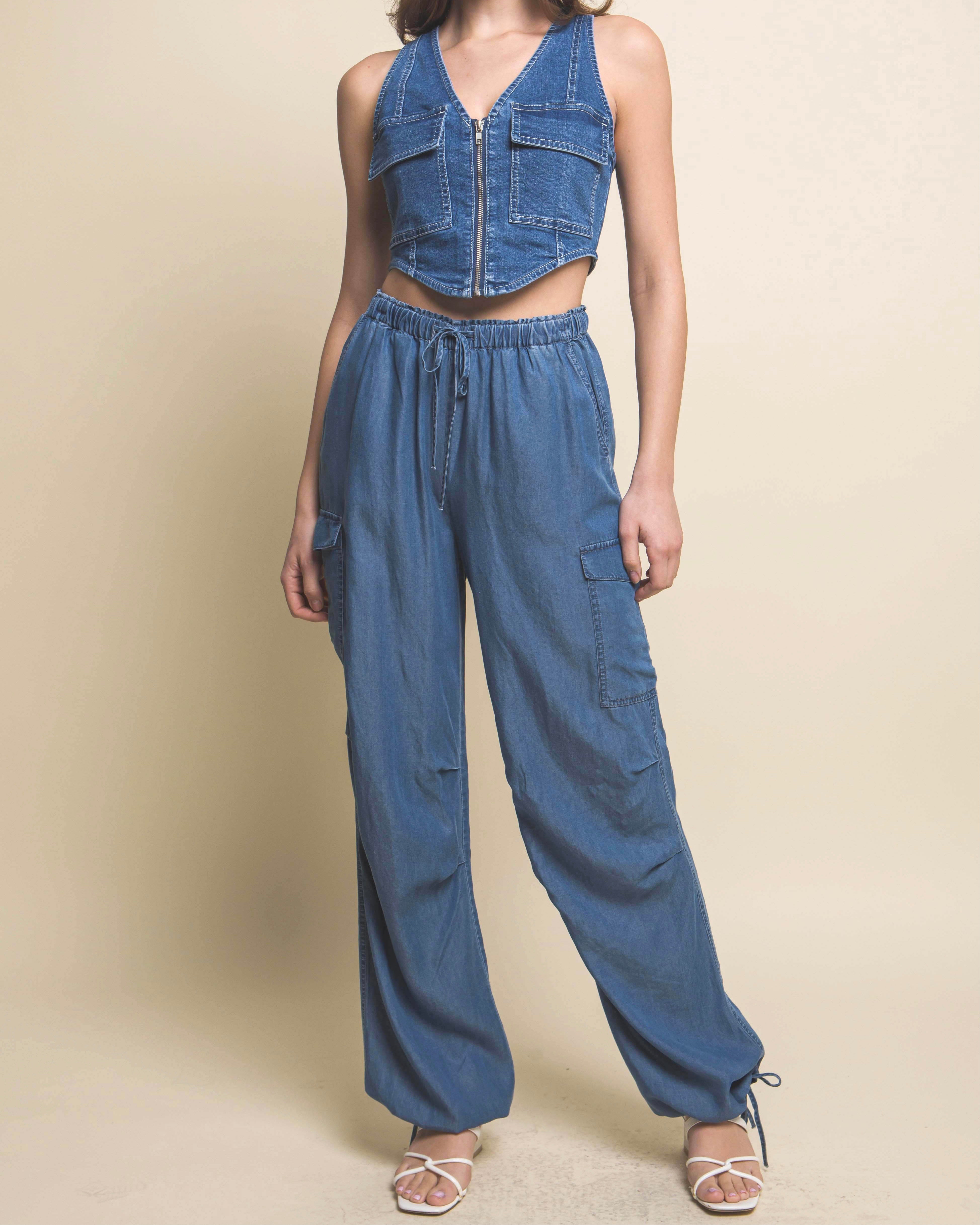 Jacob Denim Zipper Vest