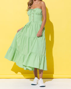 Sarah Tube Top Tiered Dress - Size L