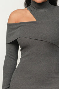 Nate Open Shoulder Midi Dress