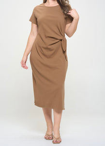 Curvy Side Knot Midi Dress - Size 2X