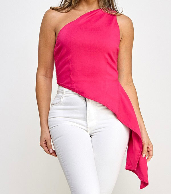 Ari One Shoulder Asymmetric Blouse