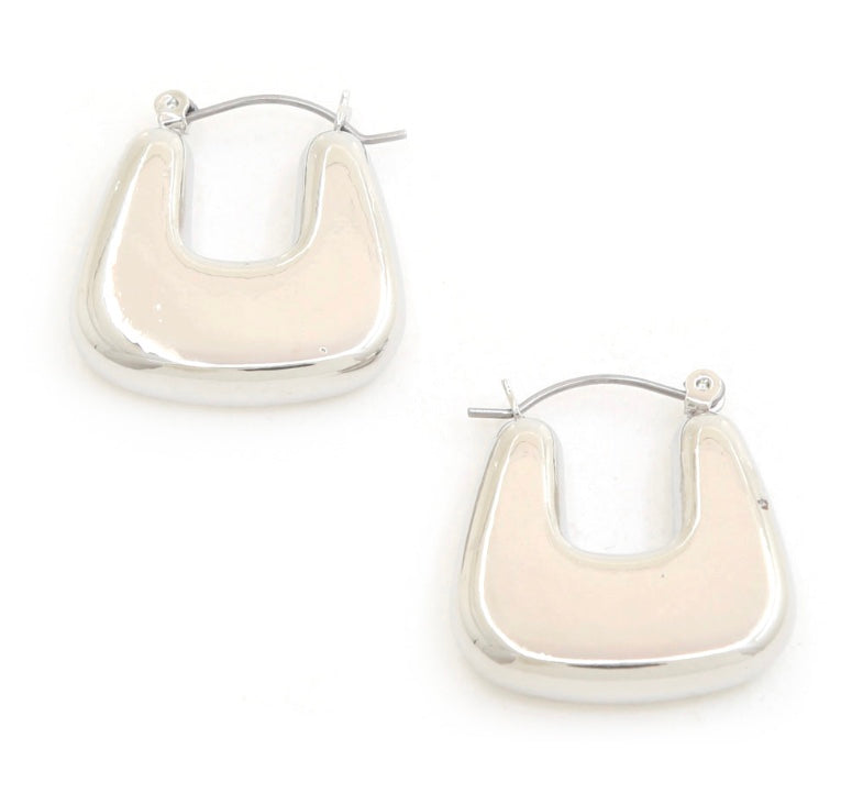 Gold Dipped Flat Earrings (Multiple Colors Available)