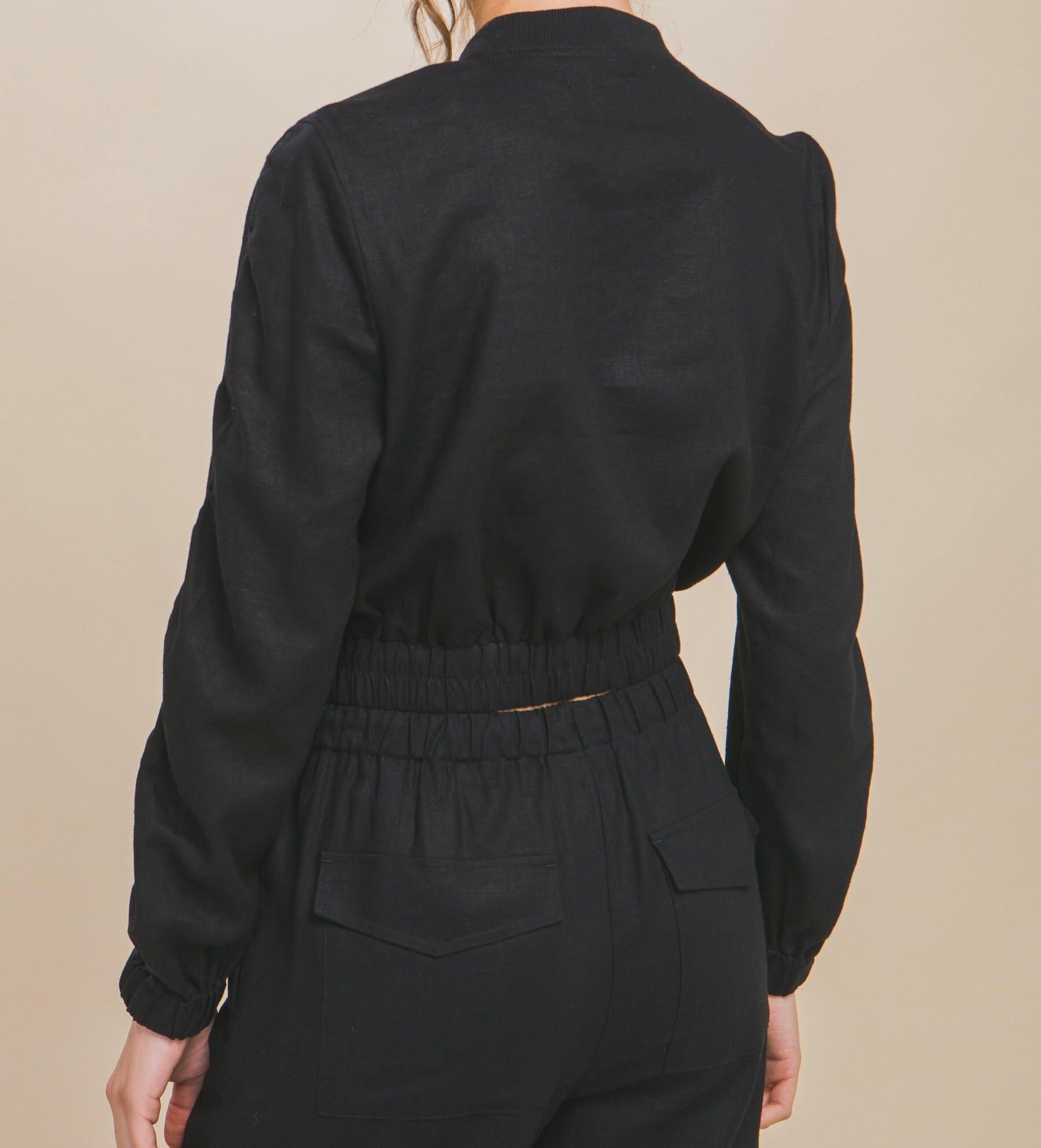 Scarlett Linen Bomber Jacket