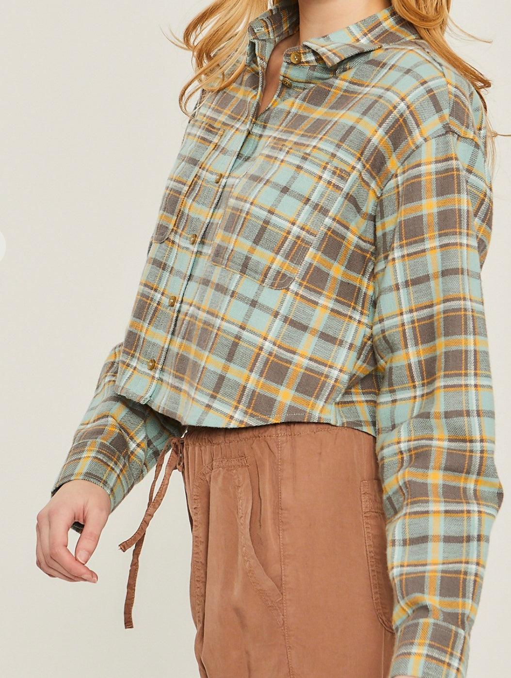 Matthew Plaid Cropped Flannel