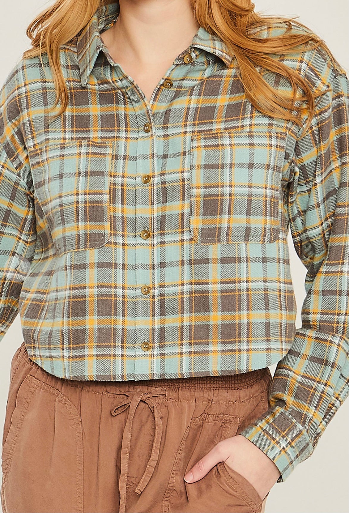 Matthew Plaid Cropped Flannel