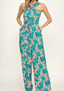 Dee Printed Halter Jumpsuit