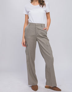 Santi Linen Cargo Pants - Size L