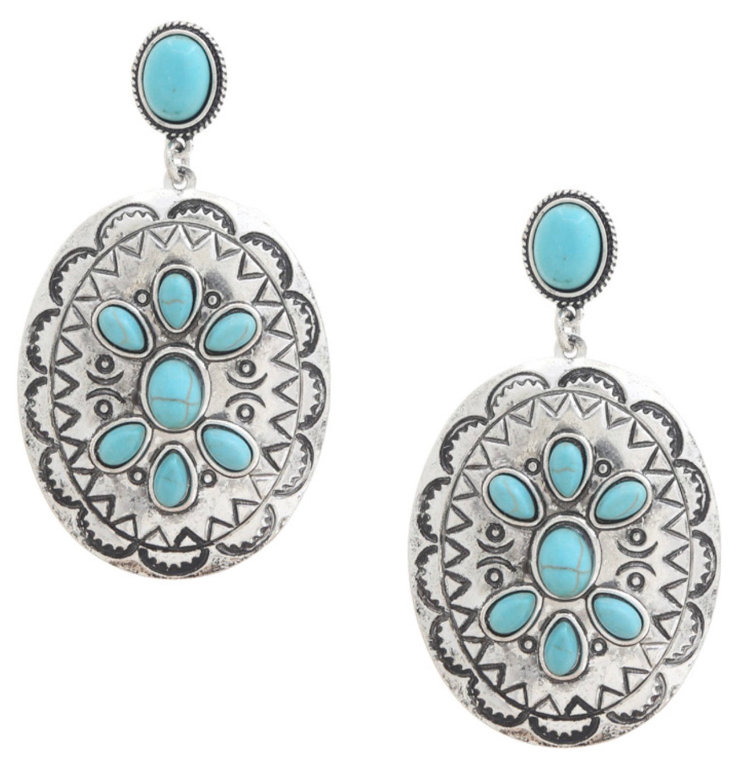 Western Oval Earrings