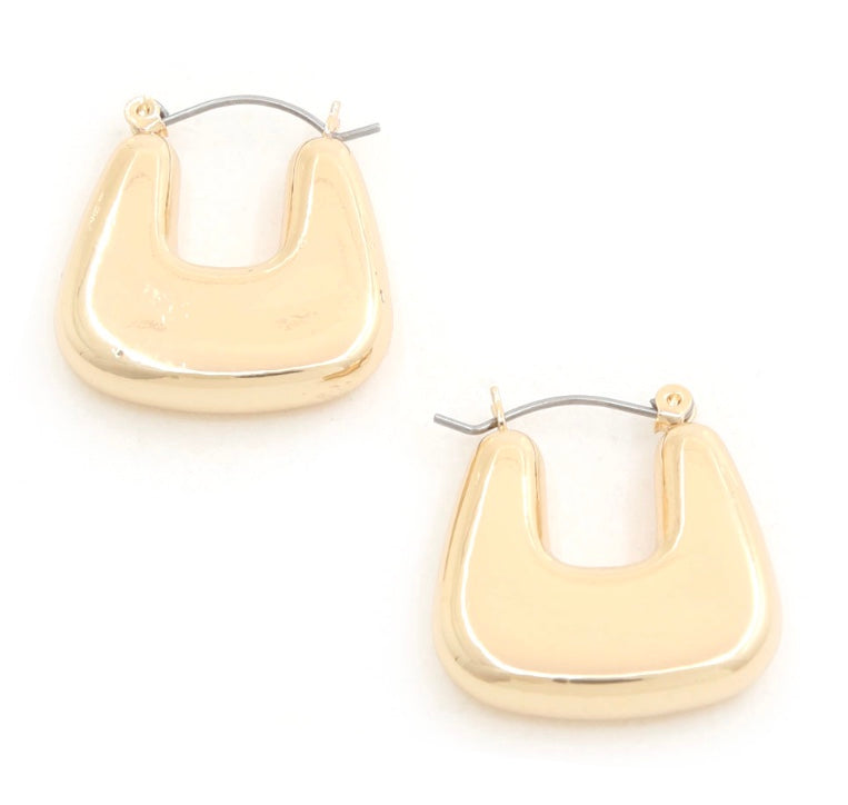 Gold Dipped Flat Earrings (Multiple Colors Available)