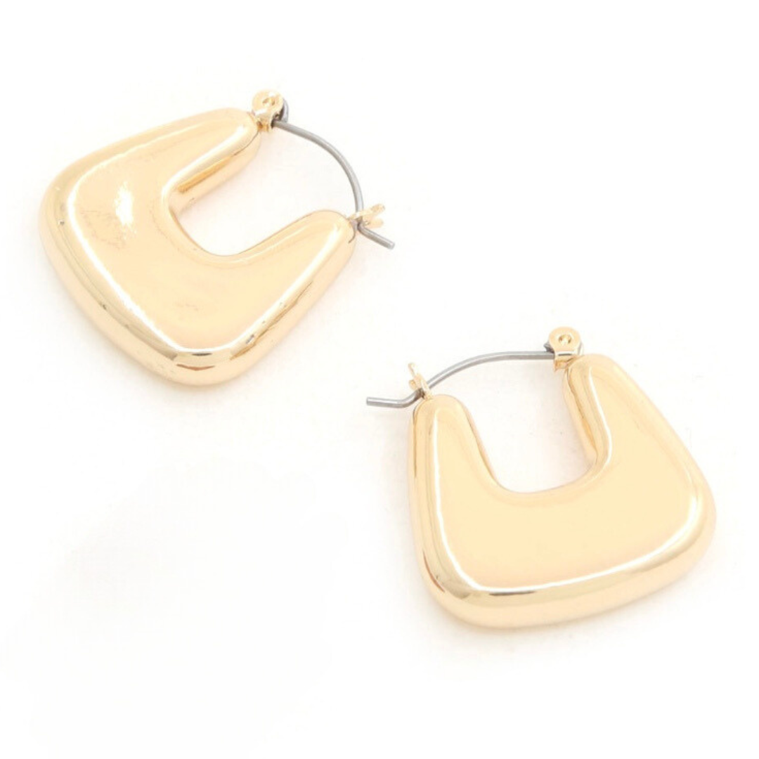 Gold Dipped Flat Earrings (Multiple Colors Available)