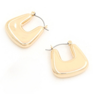Gold Dipped Flat Earrings (Multiple Colors Available)