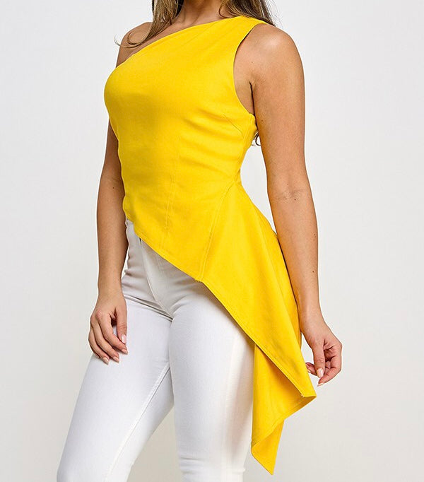 Ari One Shoulder Asymmetric Blouse