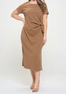Curvy Side Knot Midi Dress - Size 2X
