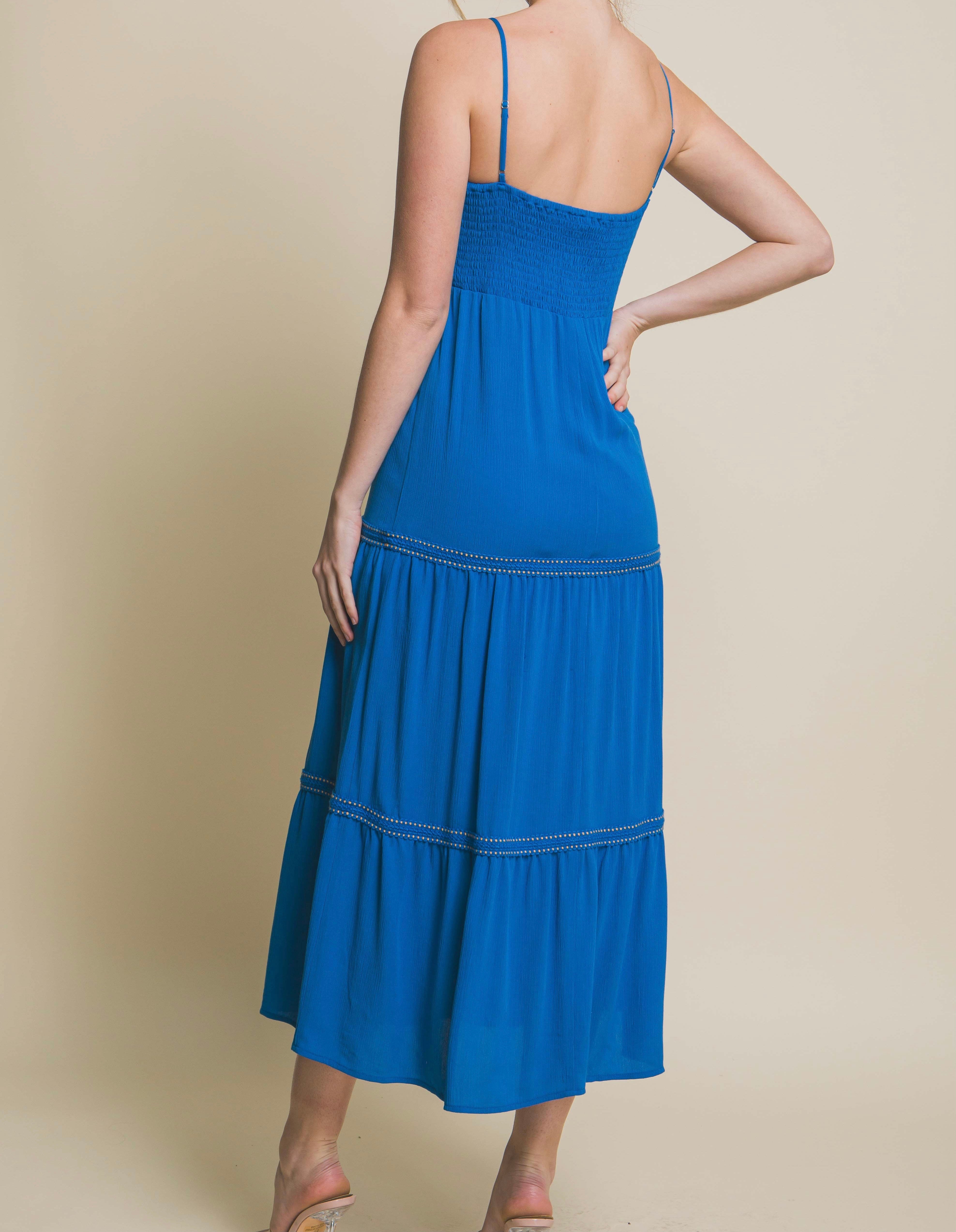 Andres Azure Maxi Dress - Size M