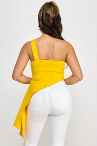Ari One Shoulder Asymmetric Blouse
