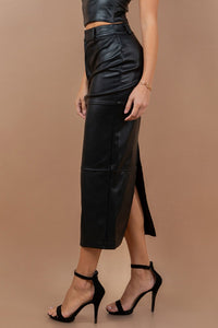 Ari Leatherette Pencil Skirt (Multiple Colors Available)