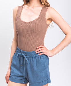 Angie Sleeveless Sweater Bodysuit (Multiple Colors Available)