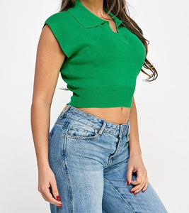 Sarah Collar Sweater Top