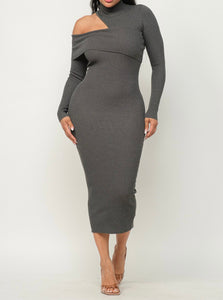 Nate Open Shoulder Midi Dress