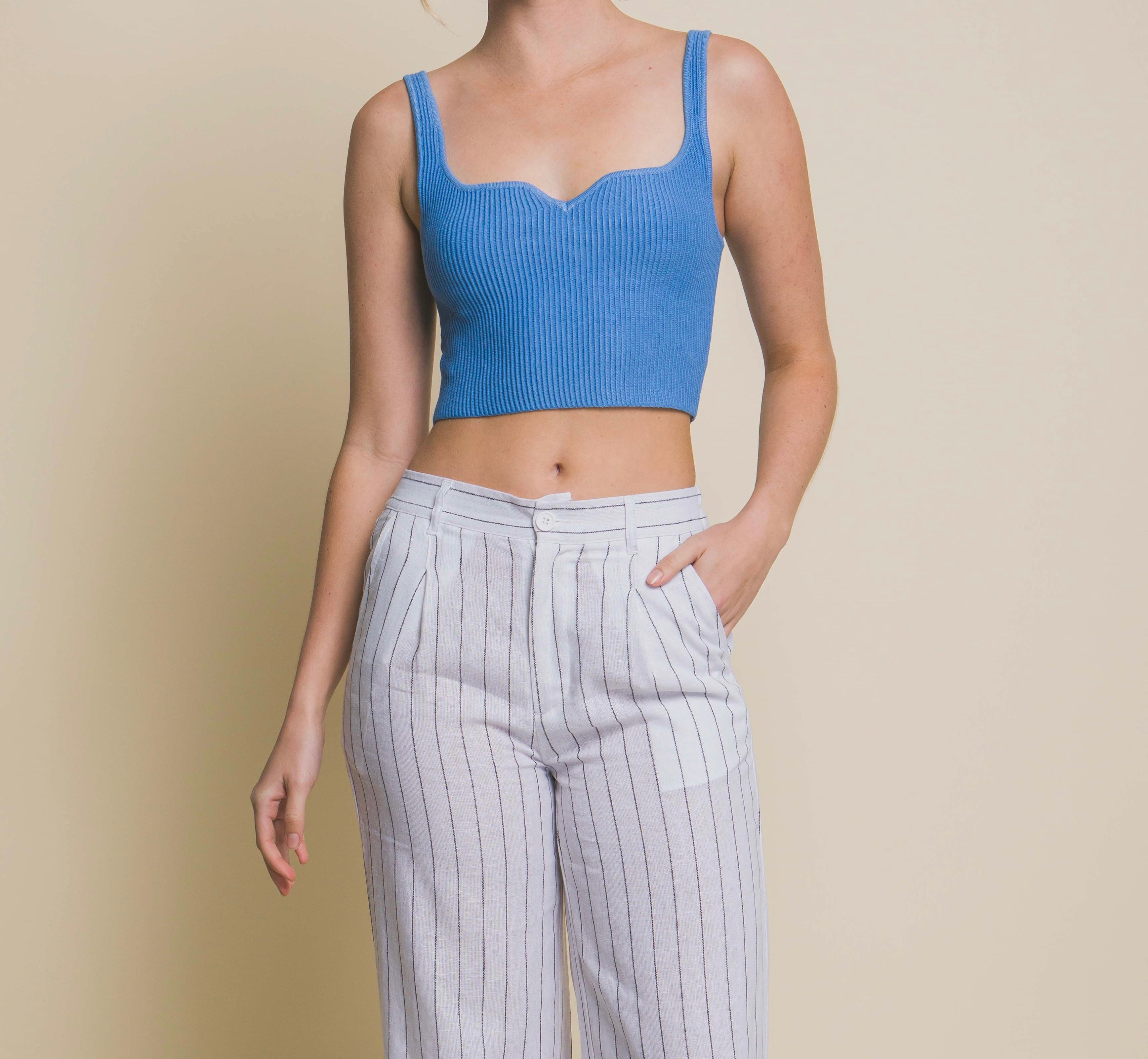 La Básica Sweetheart Knit Top (Multiple Colors Available)