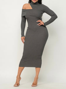 Nate Open Shoulder Midi Dress
