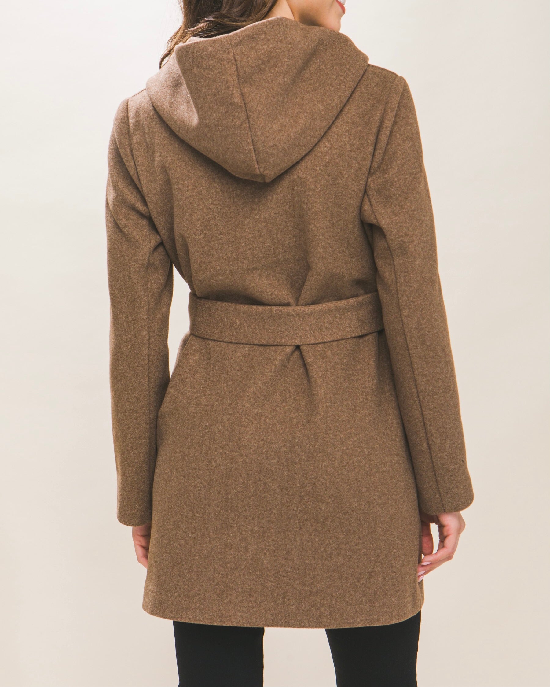 Jay Belted Hoodie Coat - Size L