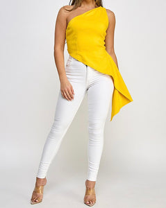 Ari One Shoulder Asymmetric Blouse