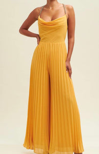 Jay Pleated Chain Jumpsuit
