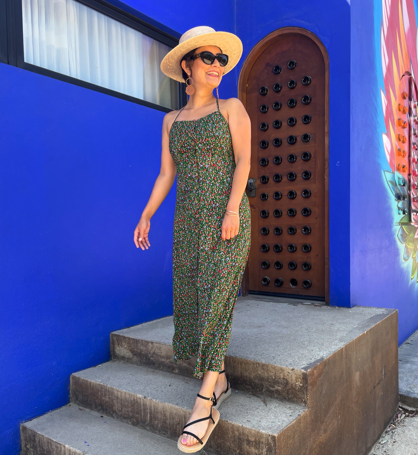 Angelica Open Back Floral Maxi