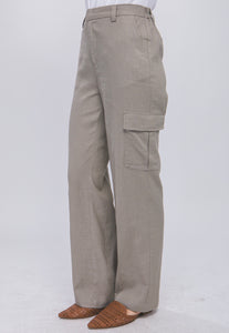 Santi Linen Cargo Pants - Size L