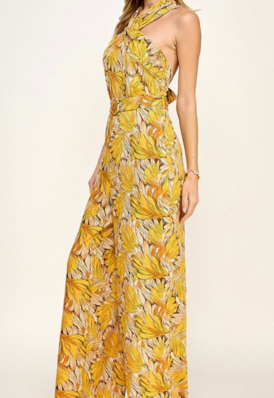 Dee Printed Halter Jumpsuit