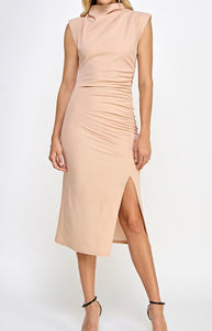 Zully Ruched Midi Dress