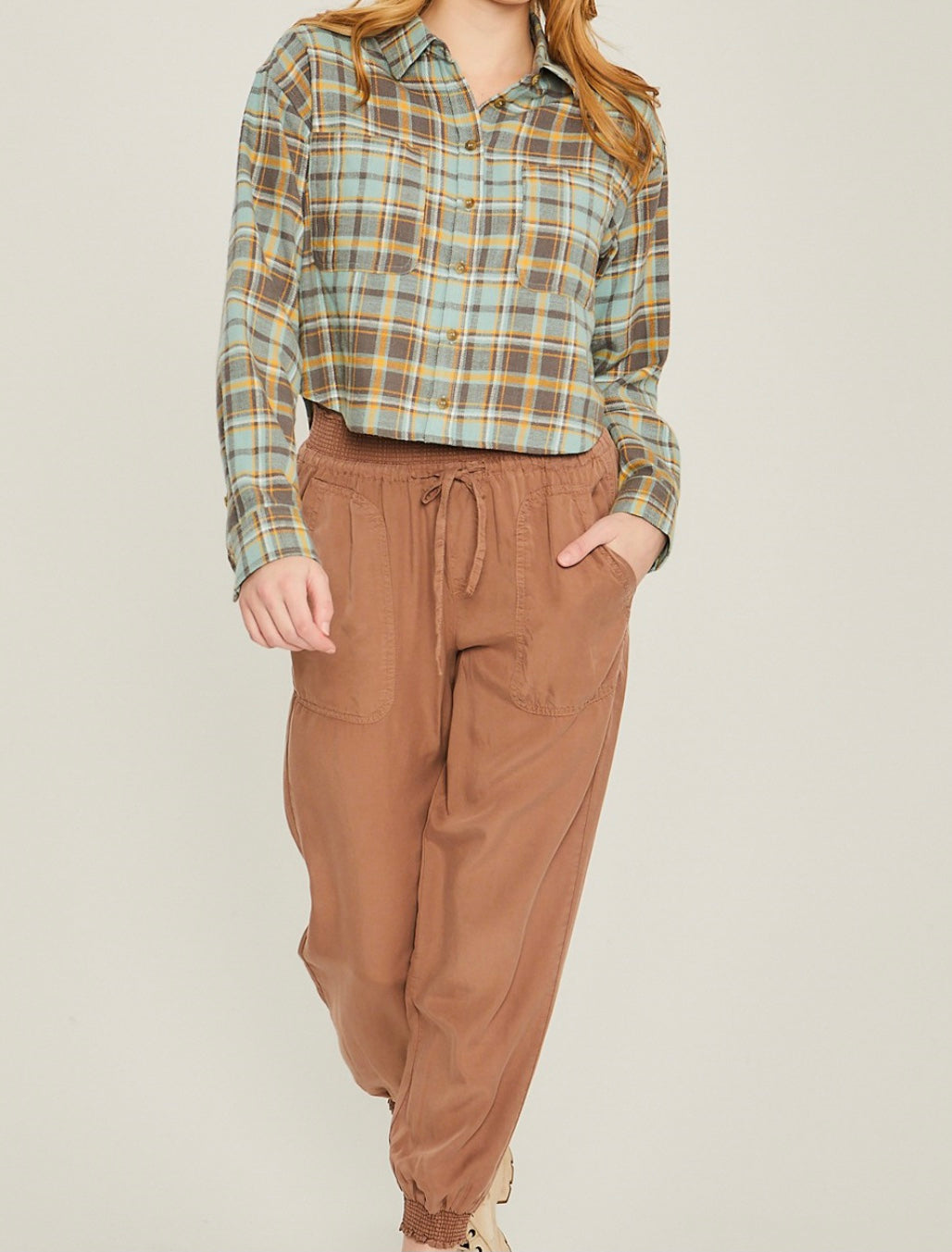 Matthew Plaid Cropped Flannel
