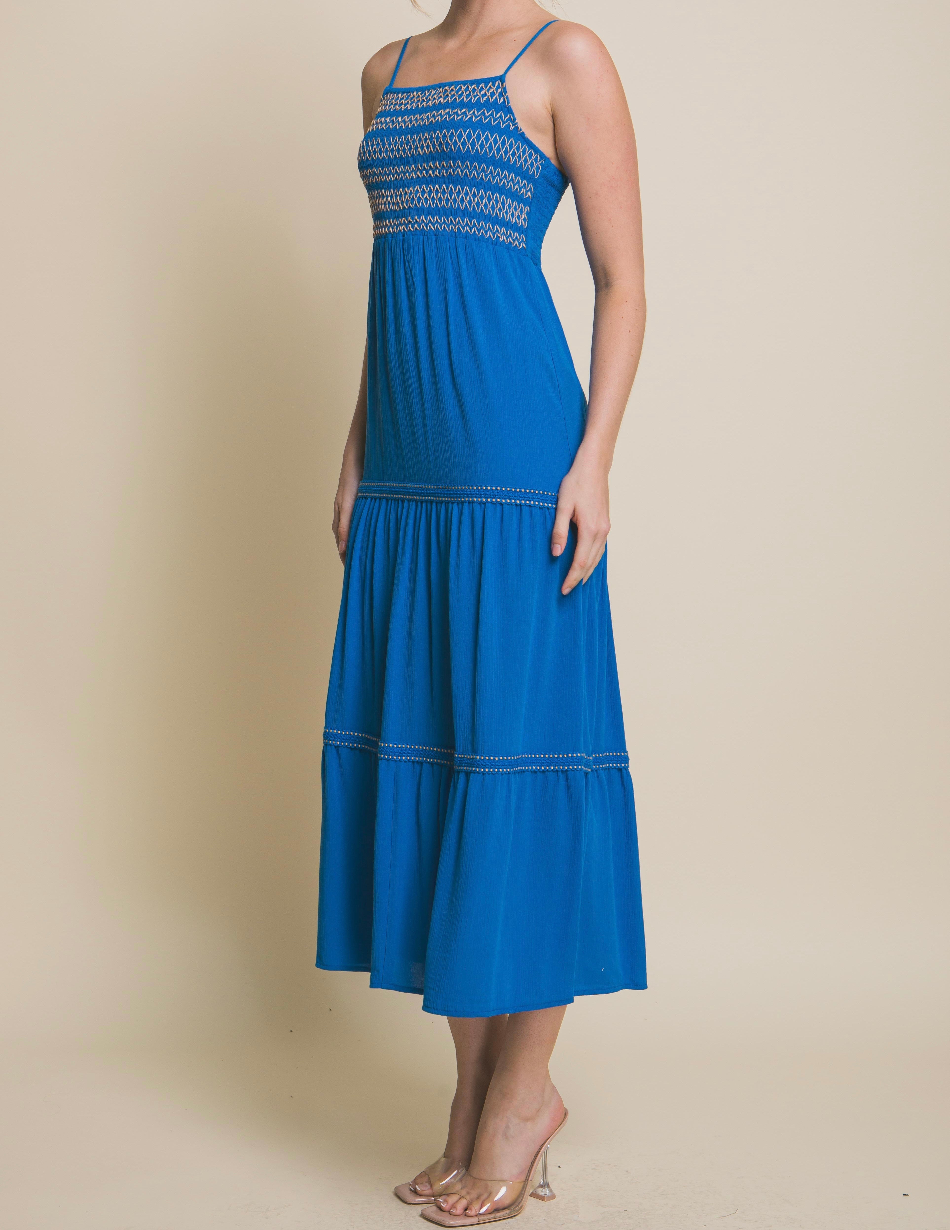 Andres Azure Maxi Dress - Size M