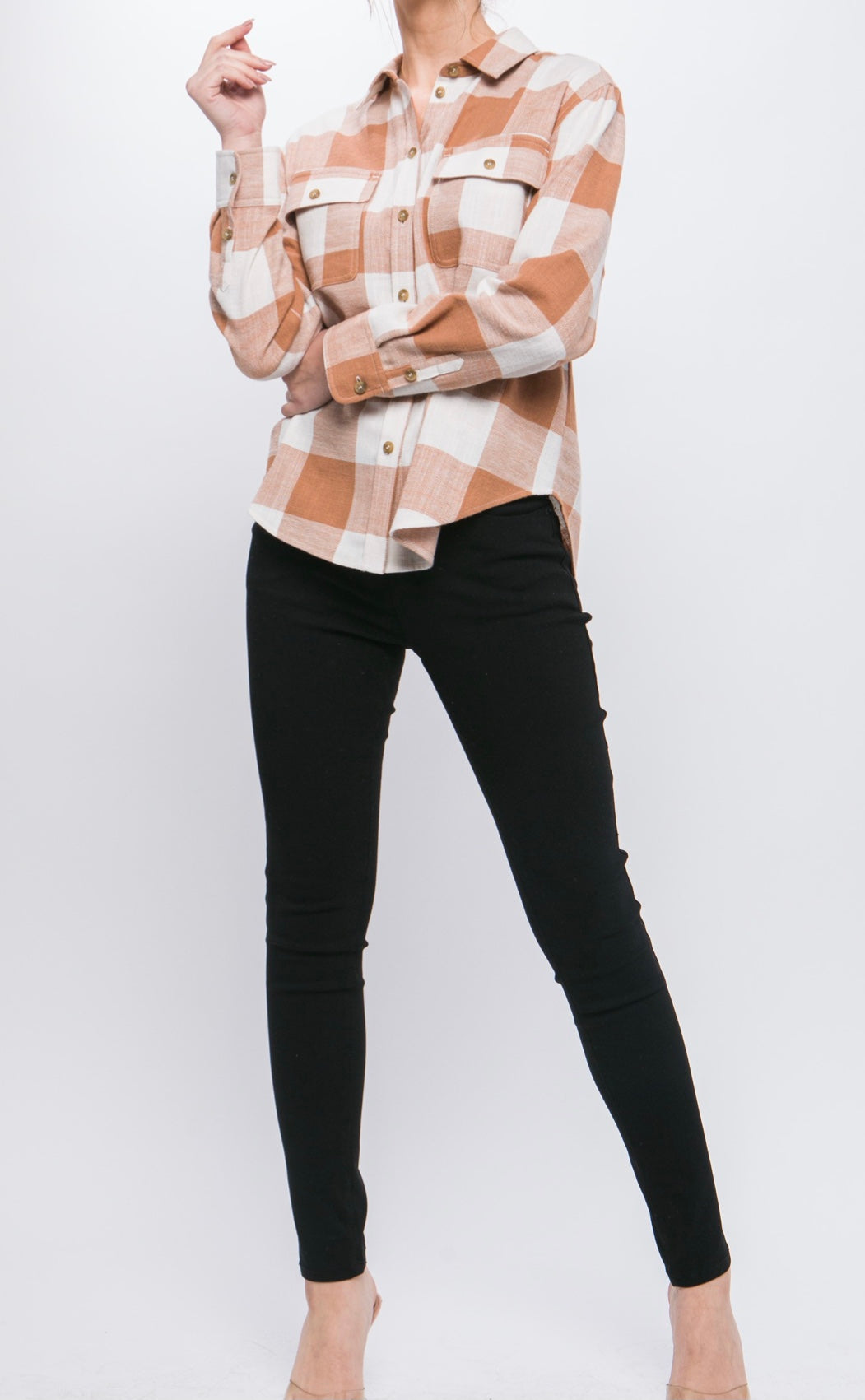 Santi Plaid Button Down - Size L