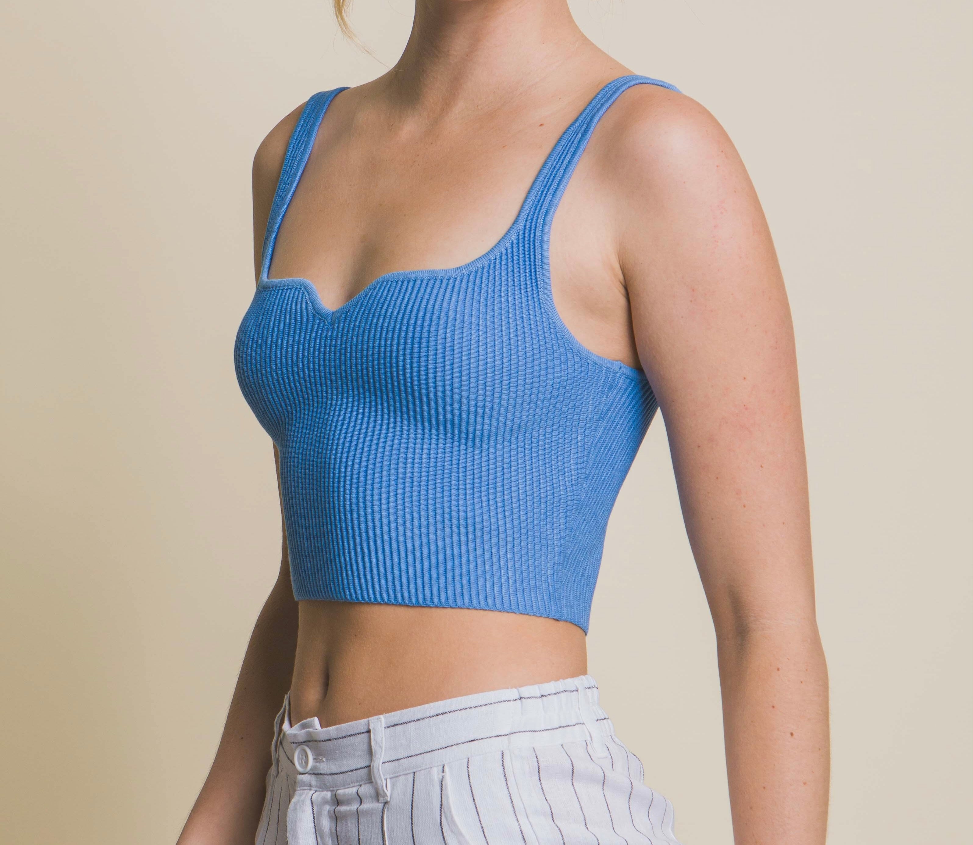La Básica Sweetheart Knit Top (Multiple Colors Available)