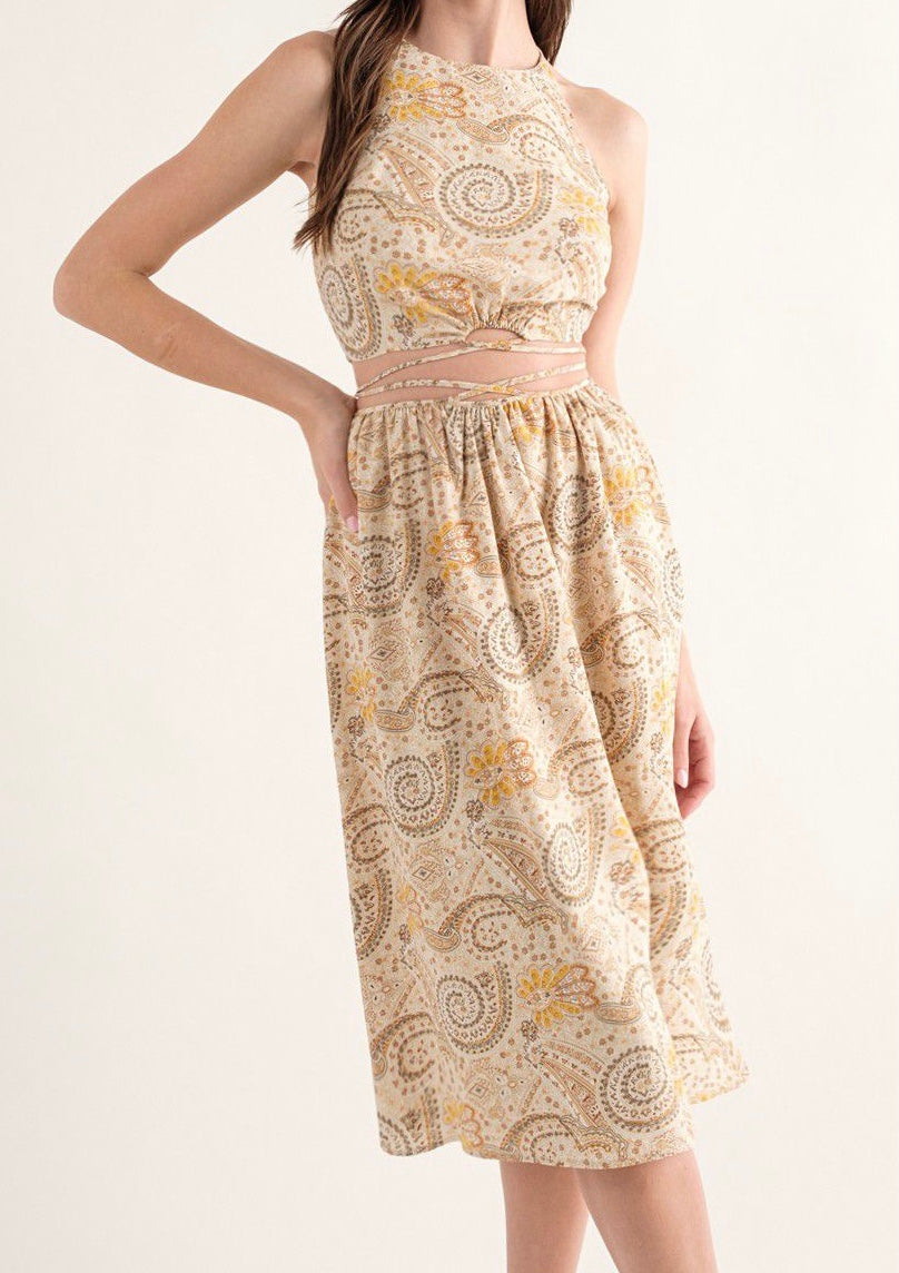 Dee Paisley Print Skirt Set