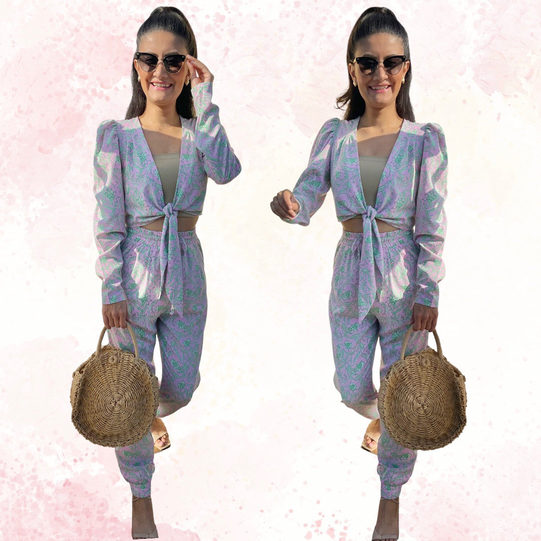 Serenity Pink Printed Set