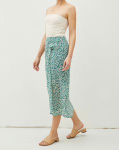 Angie Printed Draped Midi Skirt
